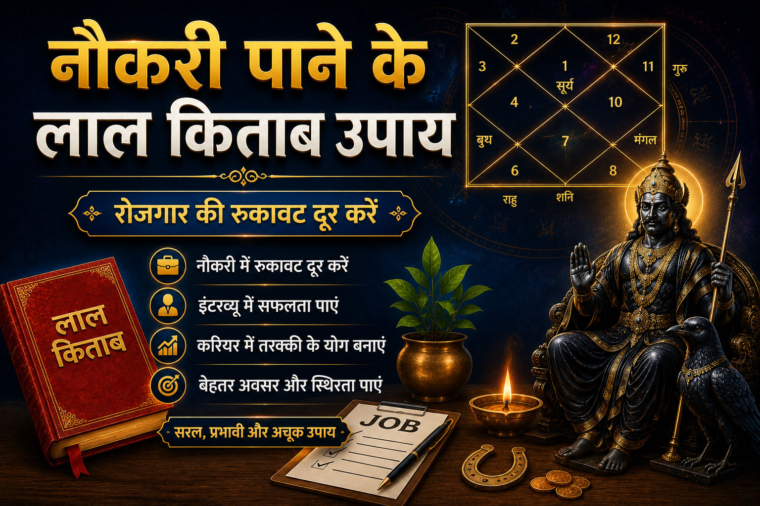 नौकरी पाने के लाल किताब उपाय — रोजगार की रुकावट दूर करें